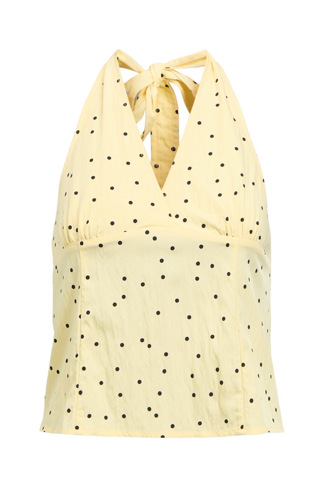 Object - Objasta Re Halterneck Top - 5096462 Sunlight Black Dots