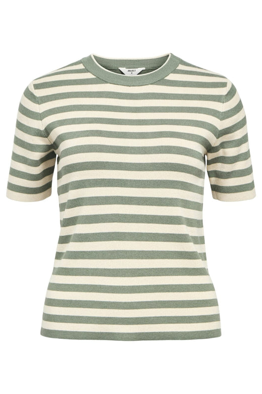 Object - Objester S/S New Knit Pullover - 4789033 Laurel Wreath Sandshell