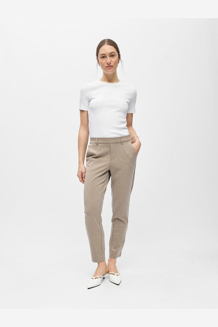 Object - Objlisa Slim Pant - 5119755 Fossil Melange