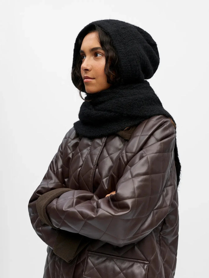 Object - Objmilu Scarf Knit Balaclava - 4904526 Black Huer 