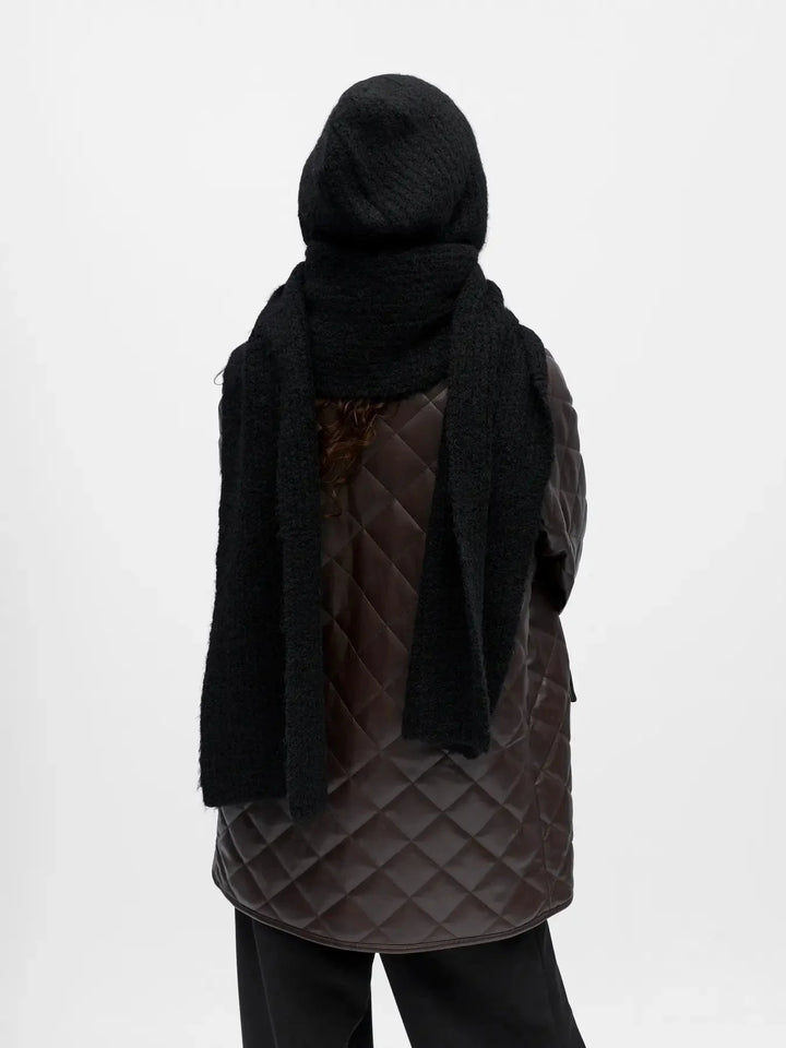 Object - Objmilu Scarf Knit Balaclava - 4904526 Black Huer 