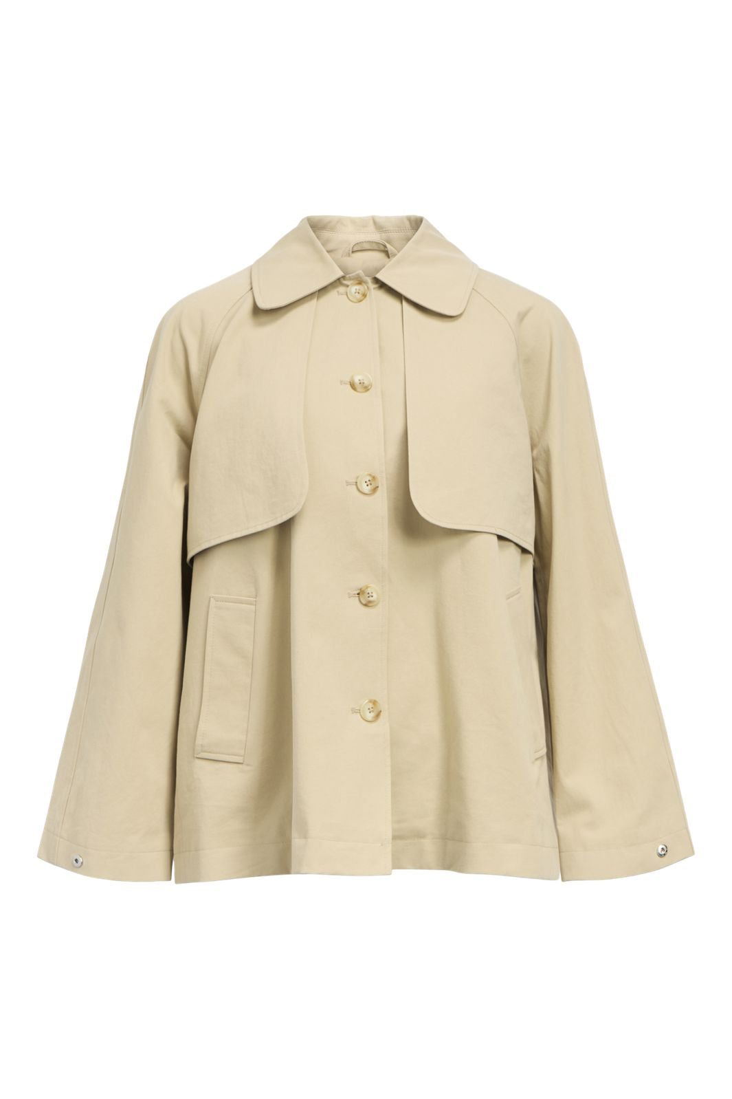 Object - Objpaula Re L/S Trench Jacket - 4972595 Humus