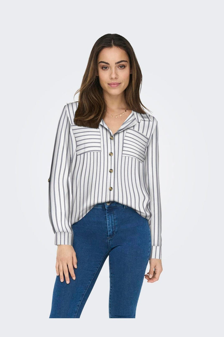 Only - Asmin Shirt L/S - 4849970 Cloud Dancer Lise