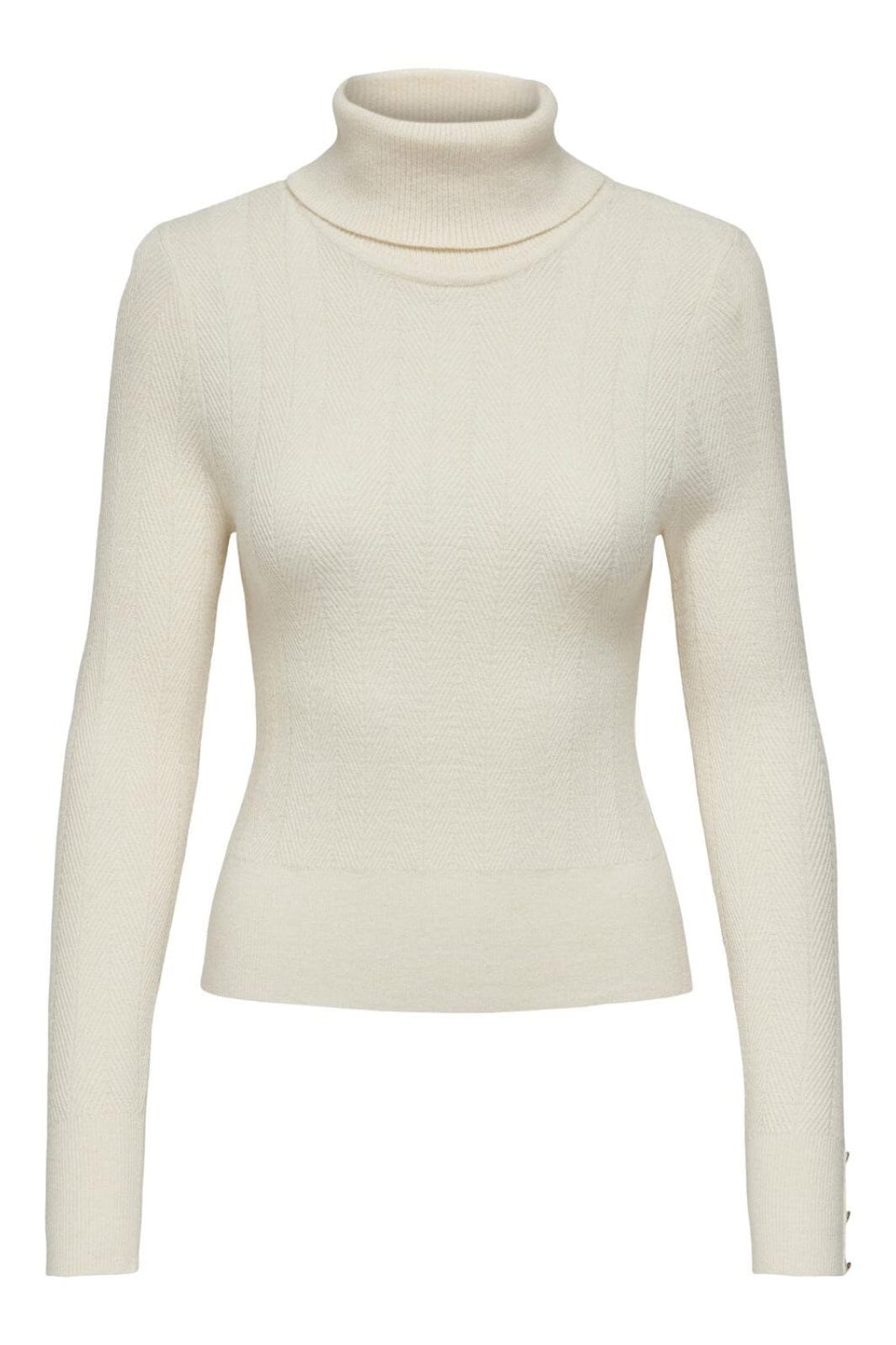 Only - Onlaida Ls Structure Rollneck Cc Knt - 4703248 Whitecap Gray Melange