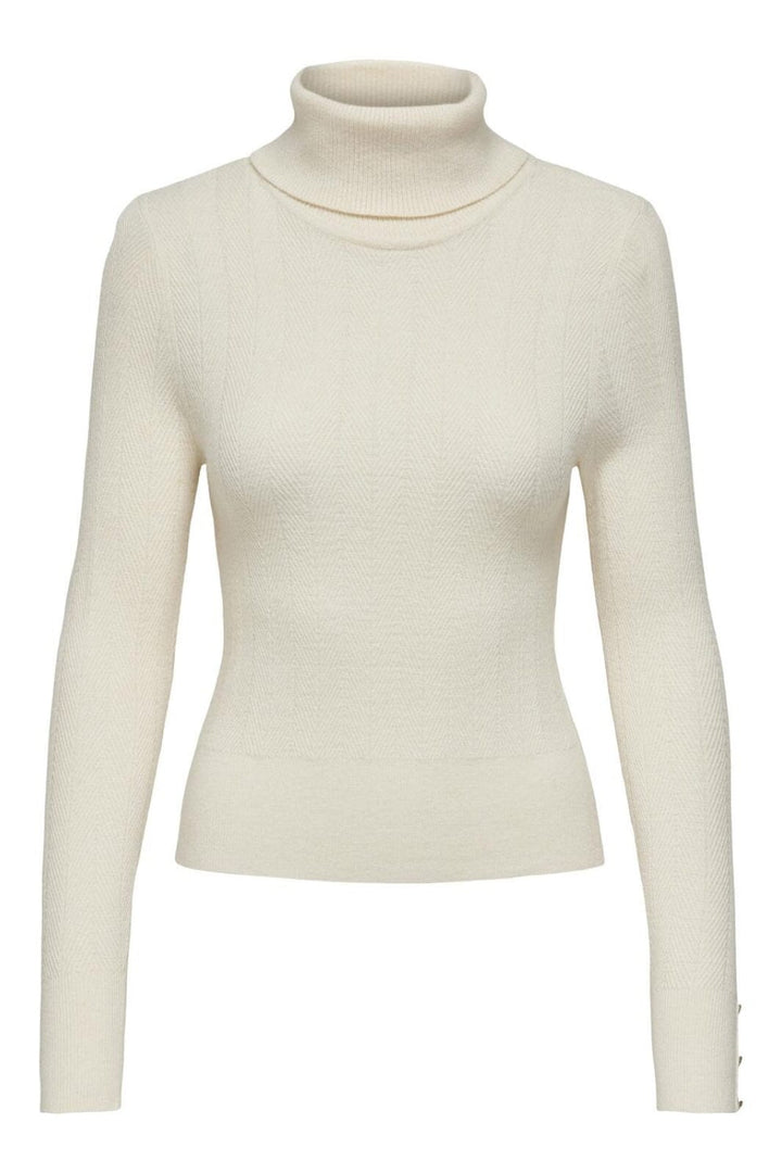 Only - Onlaida Ls Structure Rollneck Cc Knt - 4703248 Whitecap Gray Melange