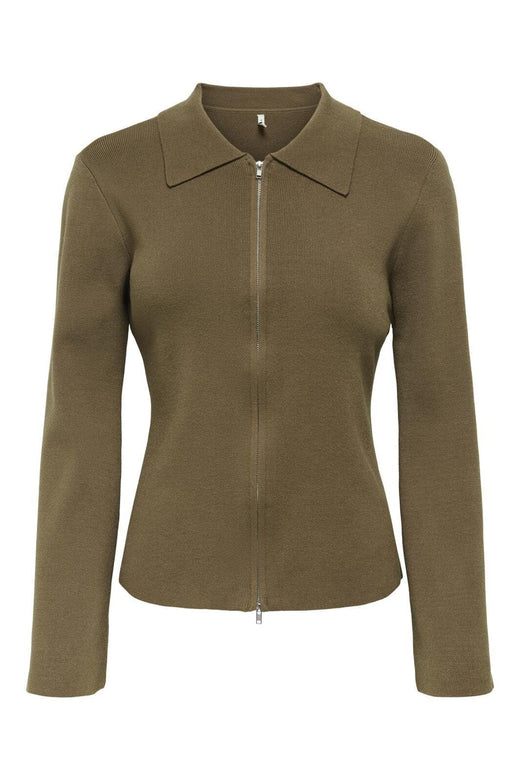 Only - Onlandrea Ls Zip Polo Cardigan Knt - 4892999 Cub