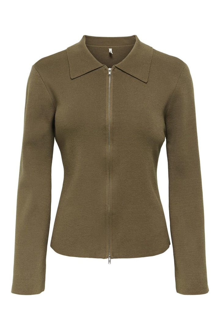 Only - Onlandrea Ls Zip Polo Cardigan Knt - 4892999 Cub