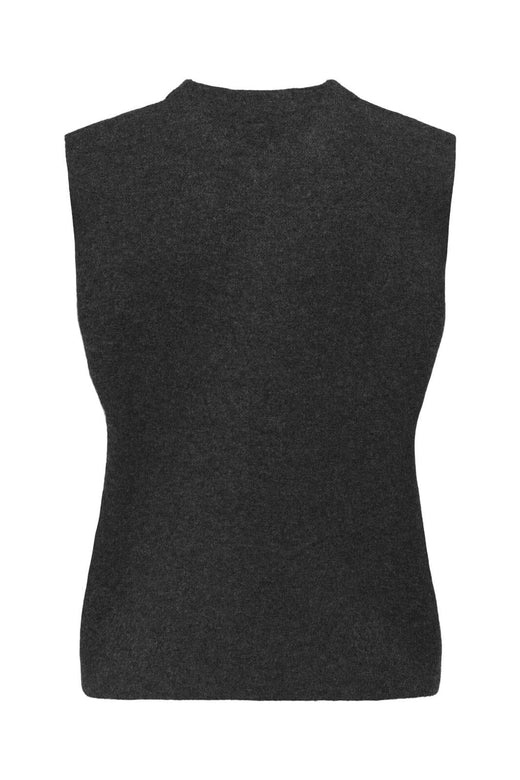 Only - Onlanneli Life Sl Button Vest Cc Knt - 4776294 Dark Grey Melange