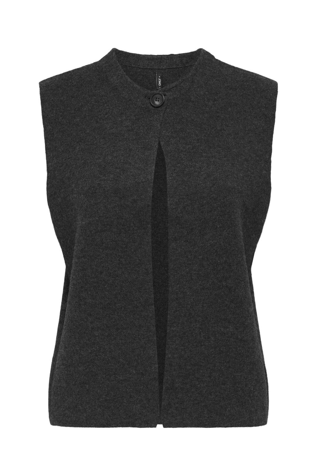 Only - Onlanneli Life Sl Button Vest Cc Knt - 4776294 Dark Grey Melange