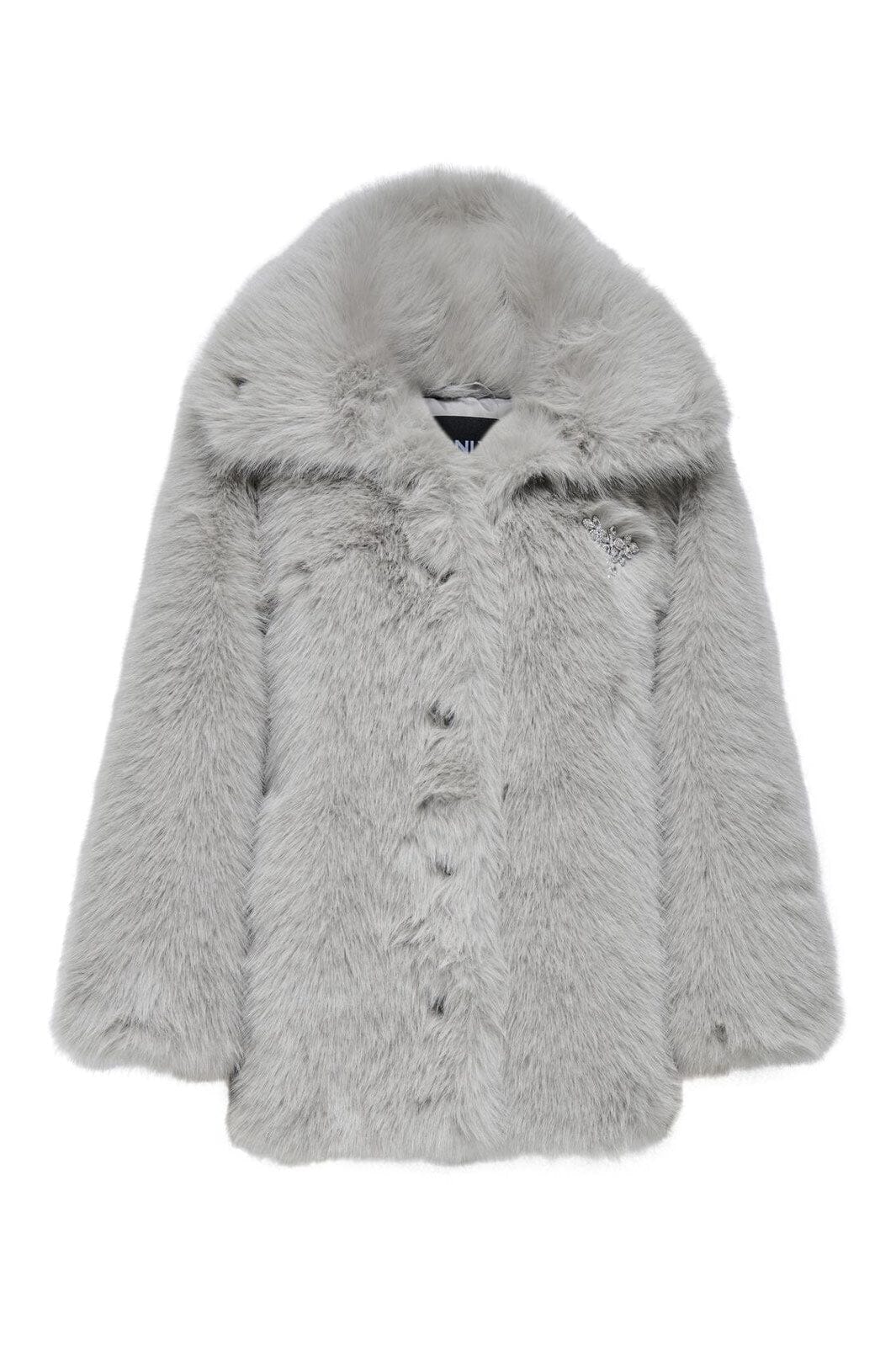 Only - Onlashia Life Faux Deco Fur Coat - 4851967 Drizzle