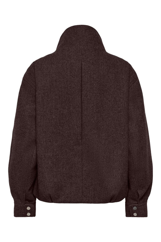 Only - Onlasta High Collar Bomber Jacket - 5136400 Chocolate Torte Melange