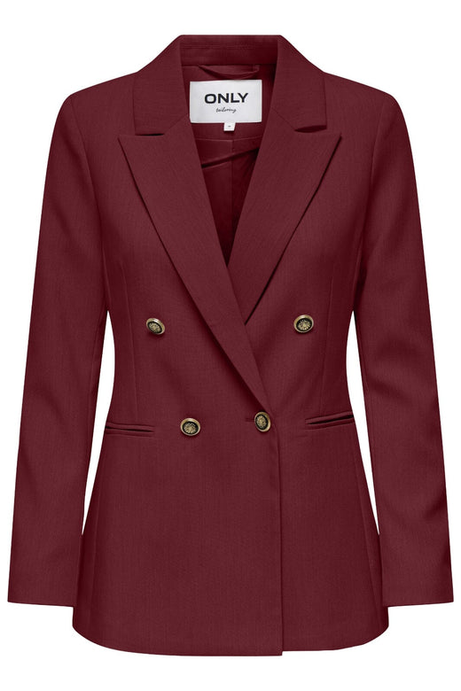 Only - Onlastrid Life L/S Fit Blazer Tlr - 4854187 Cabernet