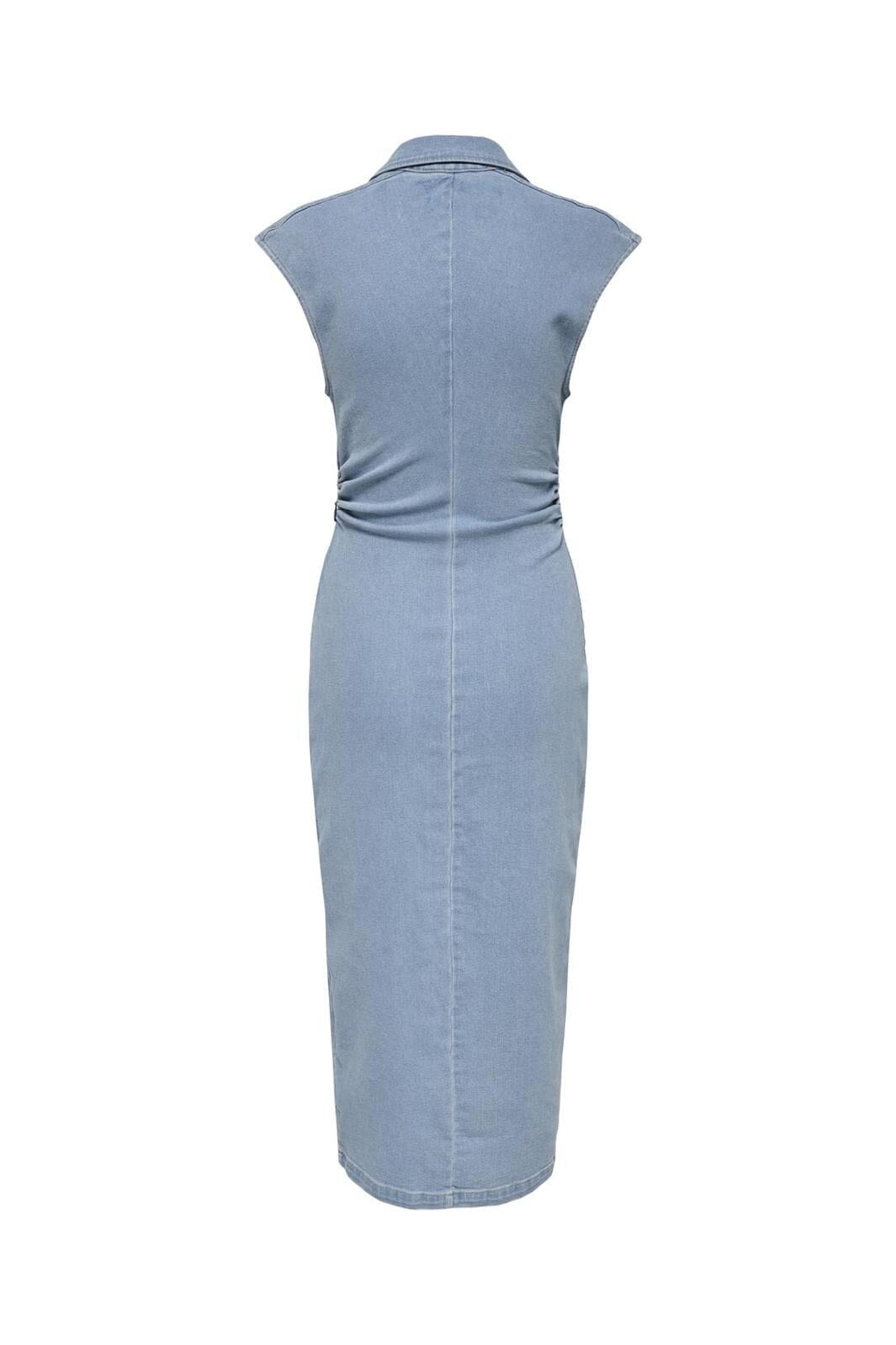 Only - Onlbabe Capsleeve Midi Dress 15351429 - 4797710 - Light Blue Denim