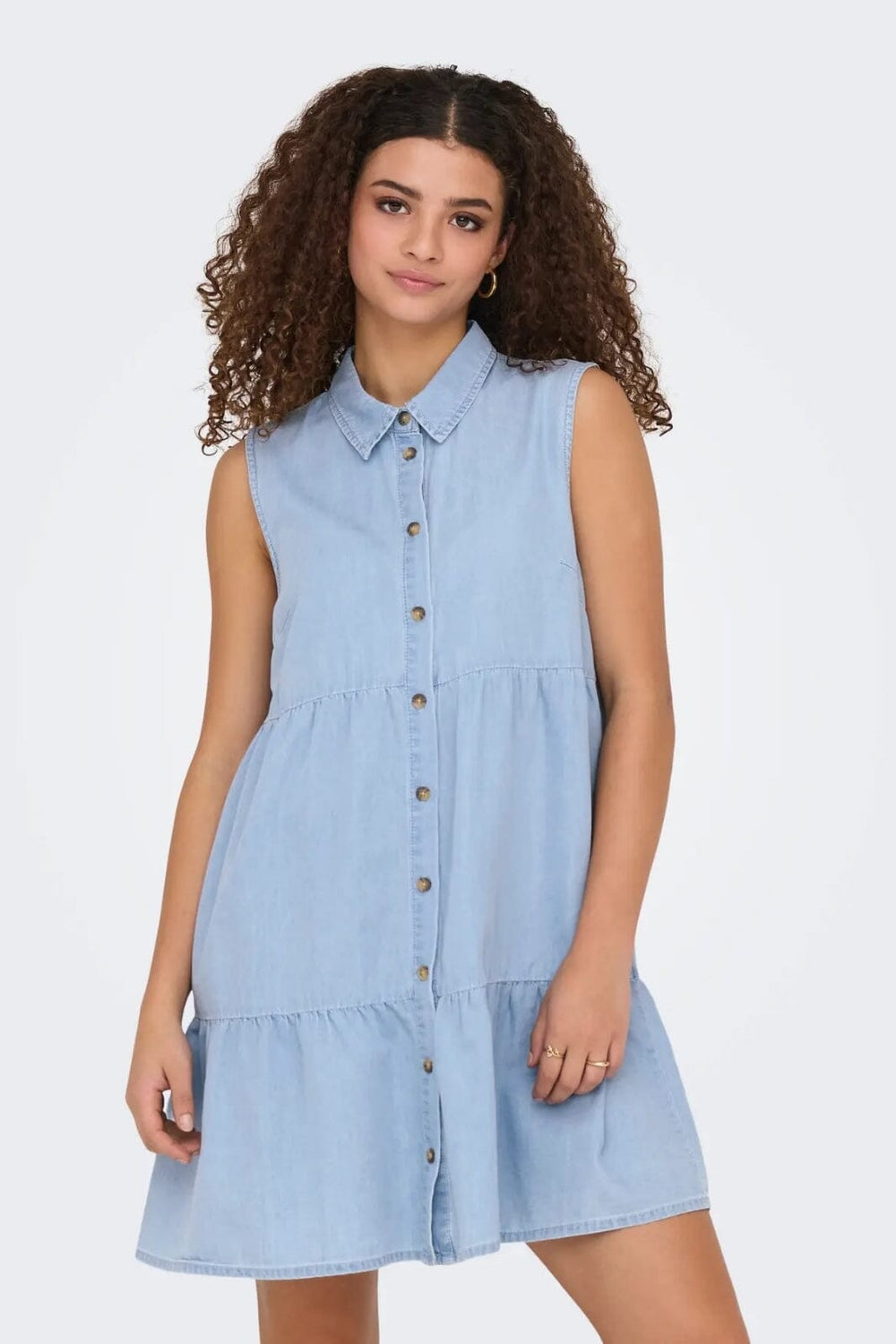 Only - Onlbea Siesta Sl Dress - 4720405 Light Blue Denim