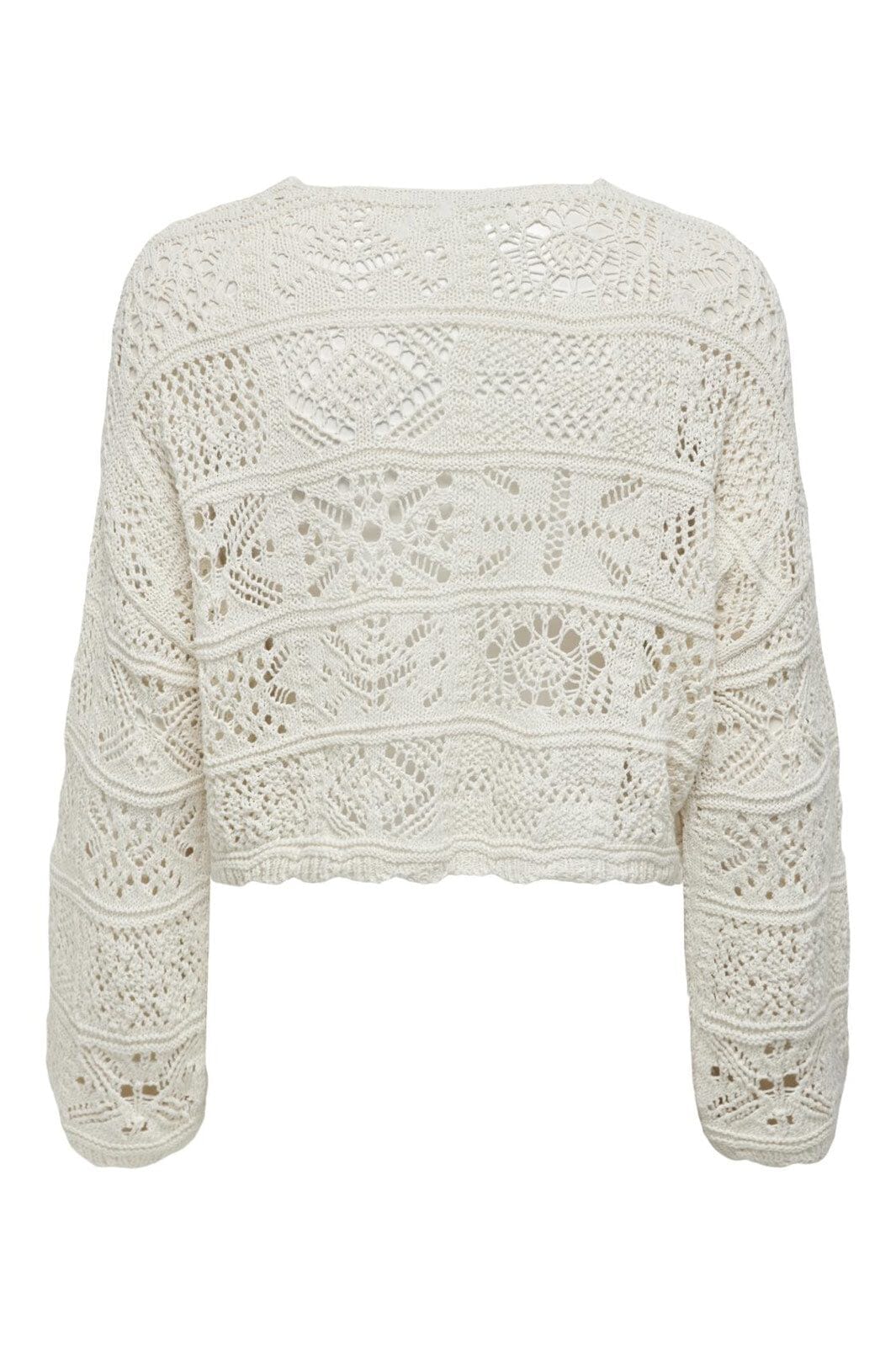Only - Onlbeach Life 7/8 Tie Cardigan Knt - 4004491 Cloud Dancer