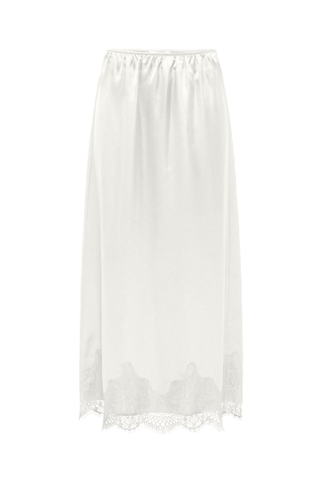 Only - Onlbella Satin Lace Skirt - 5083910 Cloud Dancer