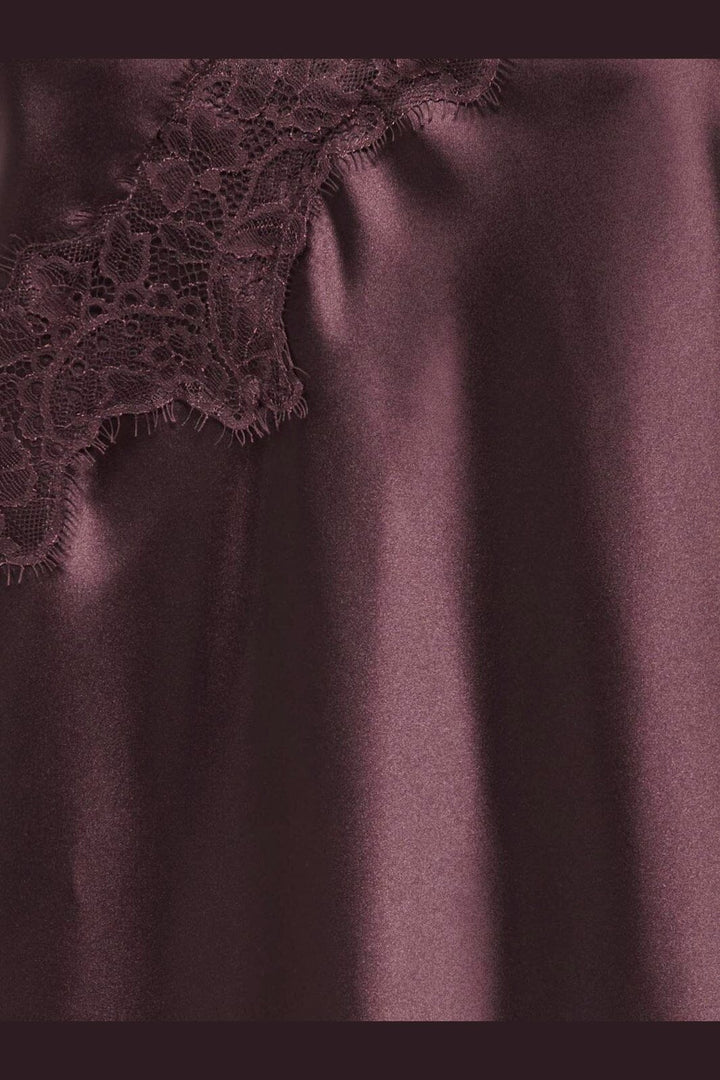 Only - Onlbella Slanted Satin Lace Dress - 5116469 Chocolate Torte Dtm Lace