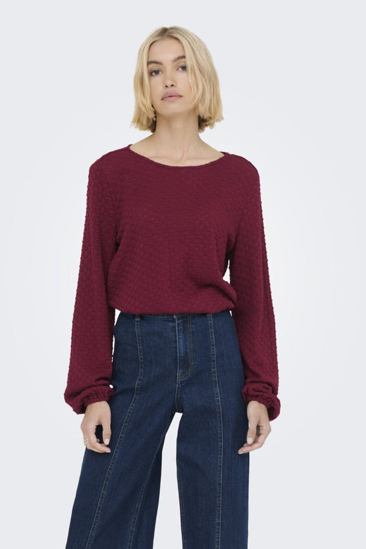 Only - Onlbelle Life L/S Top - 4839874 Cabernet