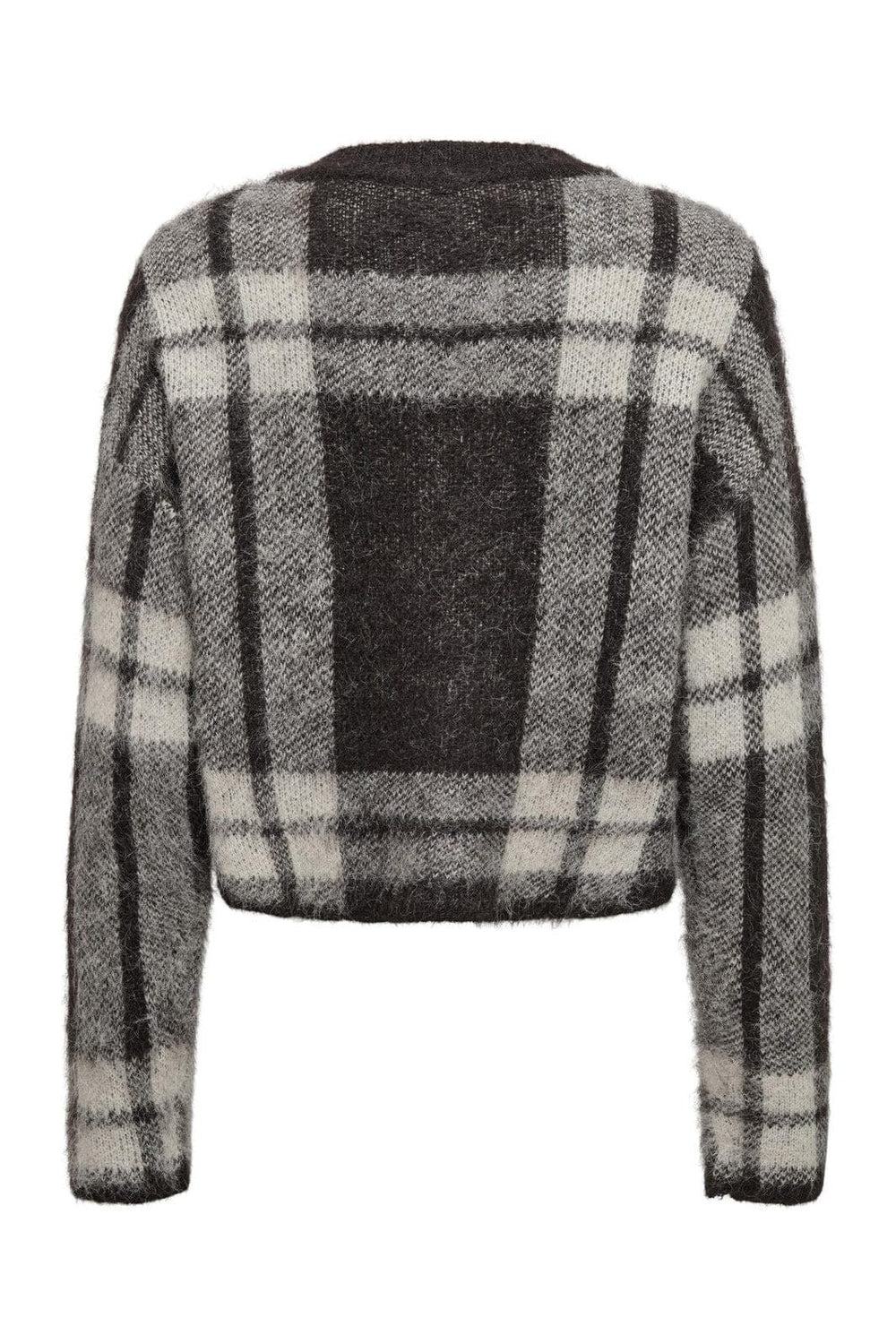 Only - Onlbeverly Life Ls Button Onec Cardi Knt - 4928939 Black Coffee Pumice/Melange