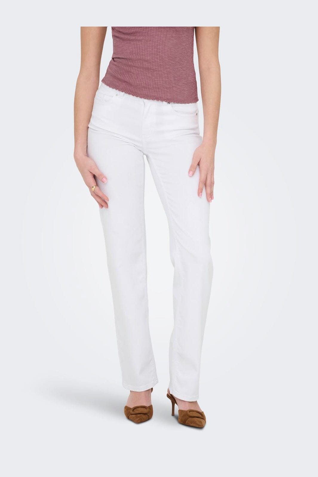 Only - Onlblush Mid Straight Dot - 4641415 White