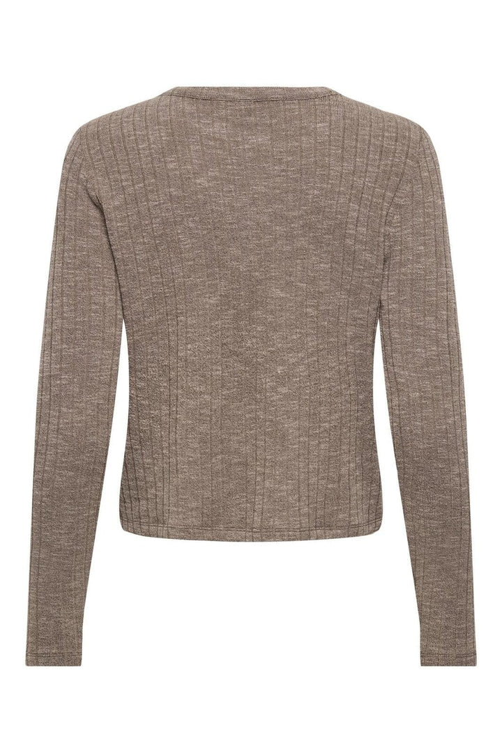 Only - Onlbora Life L/S Cardigan - 4869416 Mountain Trail Black Silver Heart Button