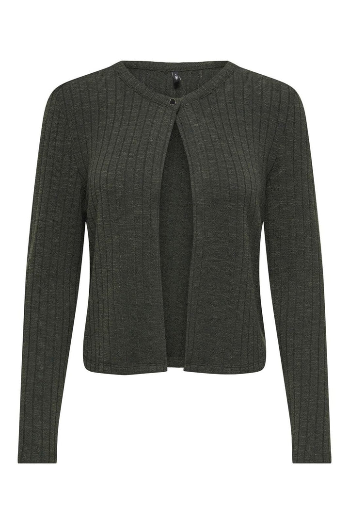 Only - Onlbora Life L/S Cardigan - 4891058 Rosin Black Silver Heart Button