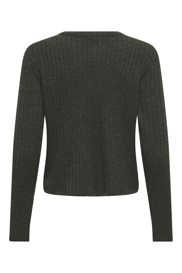 Only - Onlbora Life L/S Cardigan - 4891058 Rosin Black Silver Heart Button