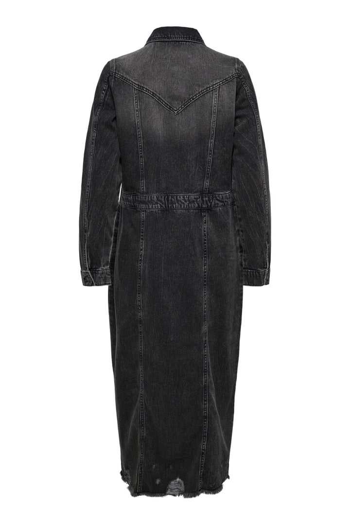 Only - Onlbroadway Ls Long Dress Red Akm - 4596262 Grey Denim