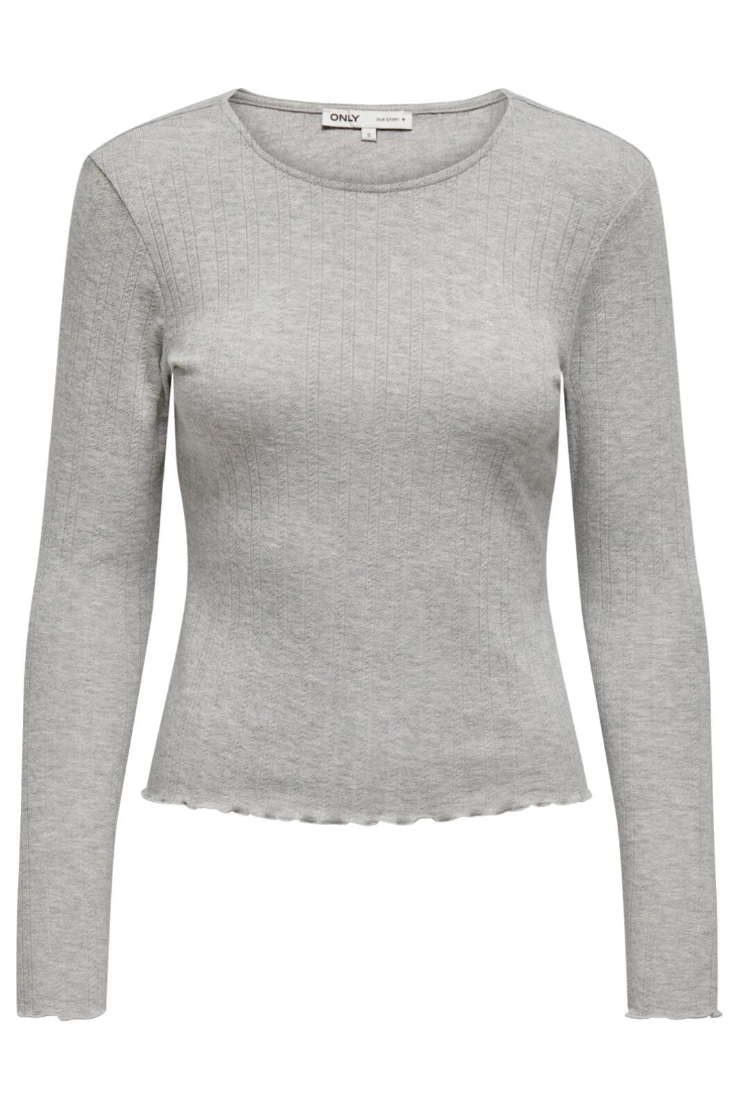 Only - Onlcarlotta L/S Top - 4396542 Light Grey Melange