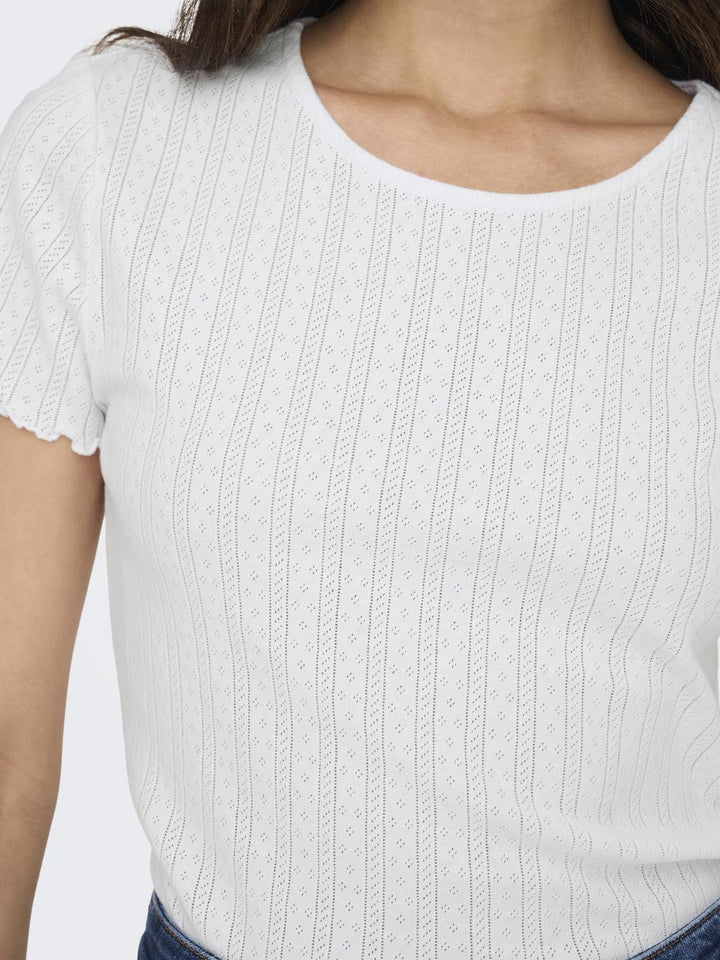 Only - Onlcarlotta SS Top - 3876952 White