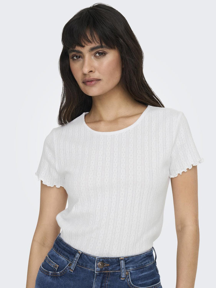 Only - Onlcarlotta SS Top - 3876952 White