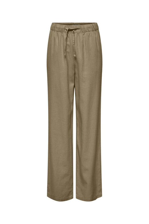 Only - Onlcaro Linen Bl Pull-Up Pant Cc - 4652313 Elmwood