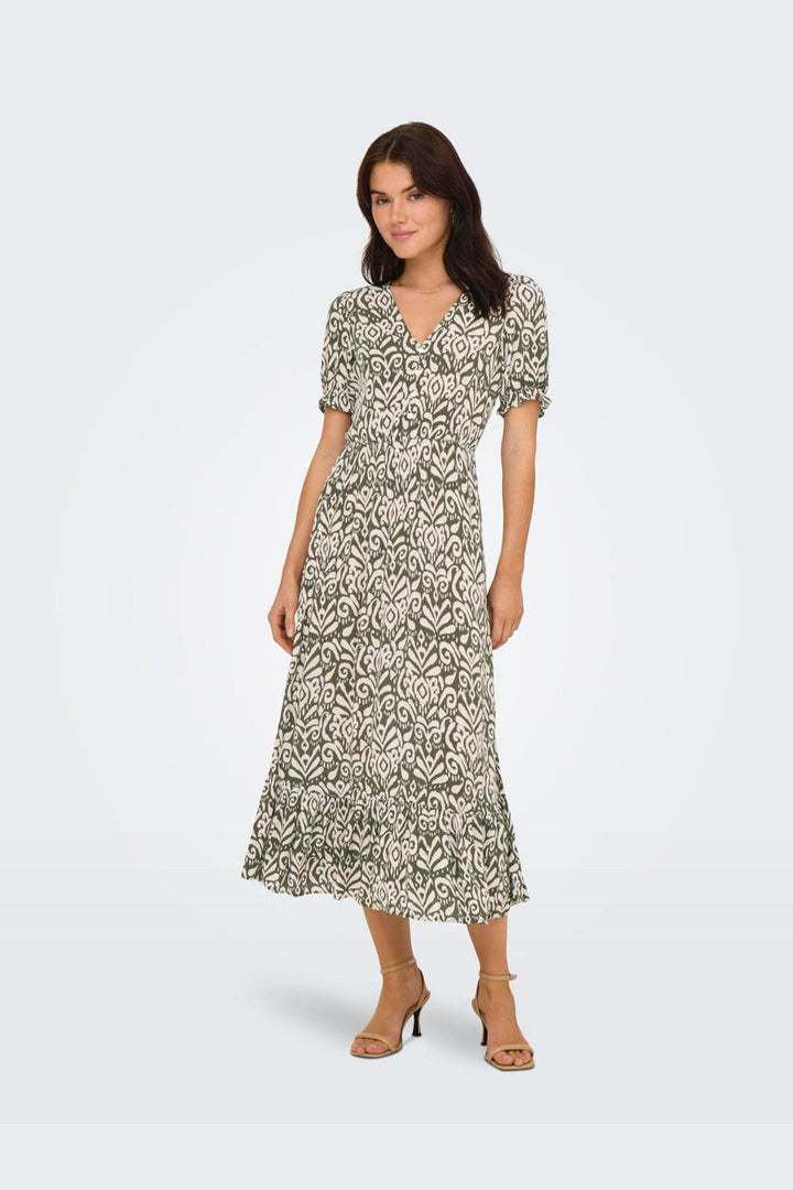 Only - Onlchianti S/S Long Dress - 4608772 Tarmac Kaja Graphic