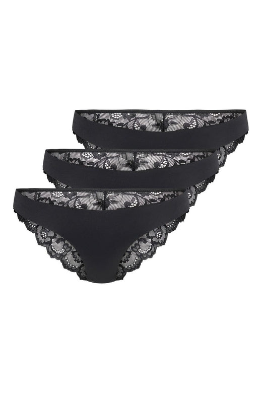 Only - Onlchloe Lace Glitter Brazil 3-Pack Acc - 4863182 Black Silver-Lurex