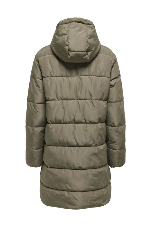Only - Onlclair Puffer Hood Coat Cc - 4780666 Stone Gray Jakker 