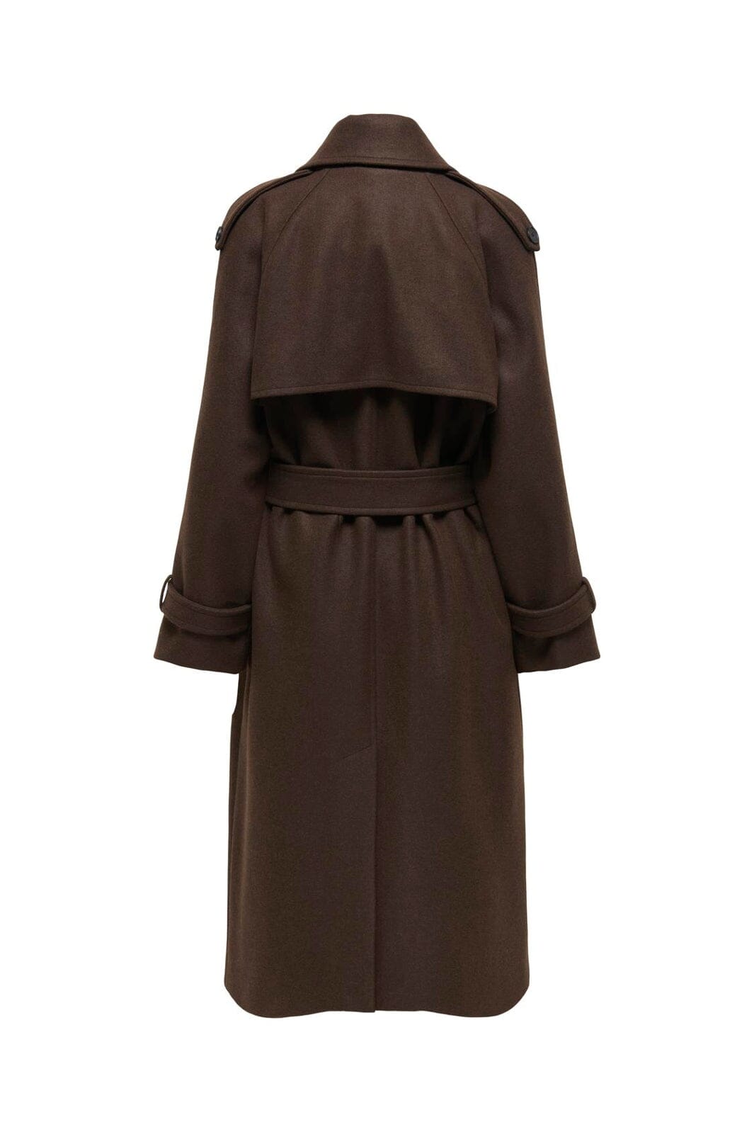 Only - Onldear-Trillion Long Belt Coat - 4961034 Chocolate Brown Melange