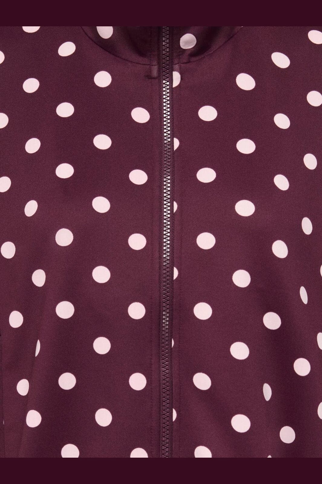 Only - Onldotier Zip Jacket - 5265249 Fig Parfait Pink Dots + Panels