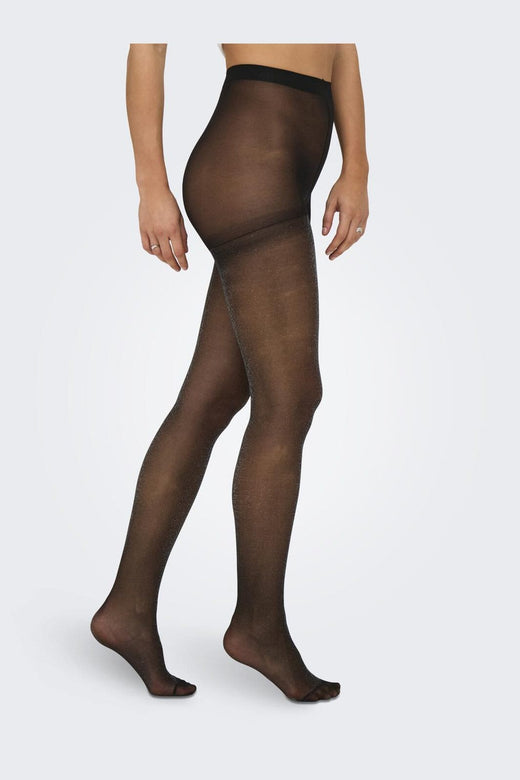 Only - Onlea 20 Den Lurex Tights - 4361177 Black W. Silver Lurex
