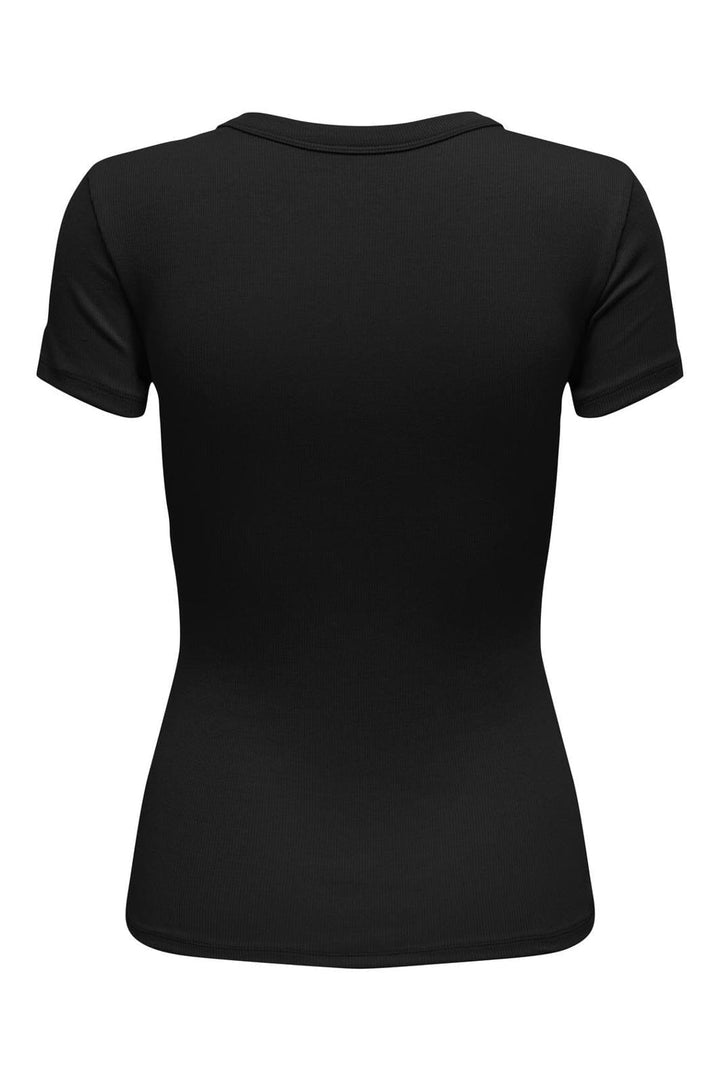 Only - Onleasy S/S O-Neck Top Box - 4629995 Black