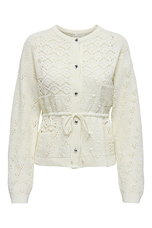 Only - Onlelke Life Ls Cardigan Cc Knt - 4976277 Birch Silver Heart Button
