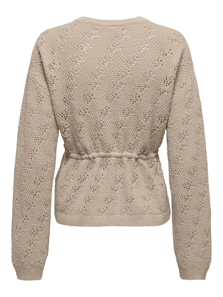 Only - Onlelke Life Ls Cardigan Cc Knt - 5049514 Oxford Tan Silver Heart Button Cardigans 