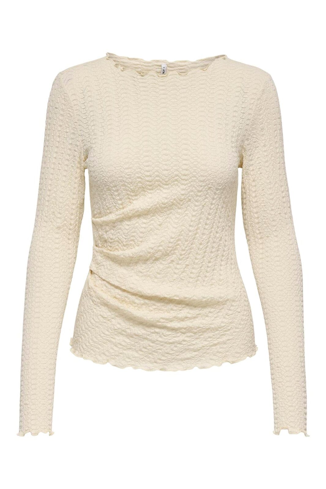 Only - Onlella L/S Ruching Top - 4952823 Birch