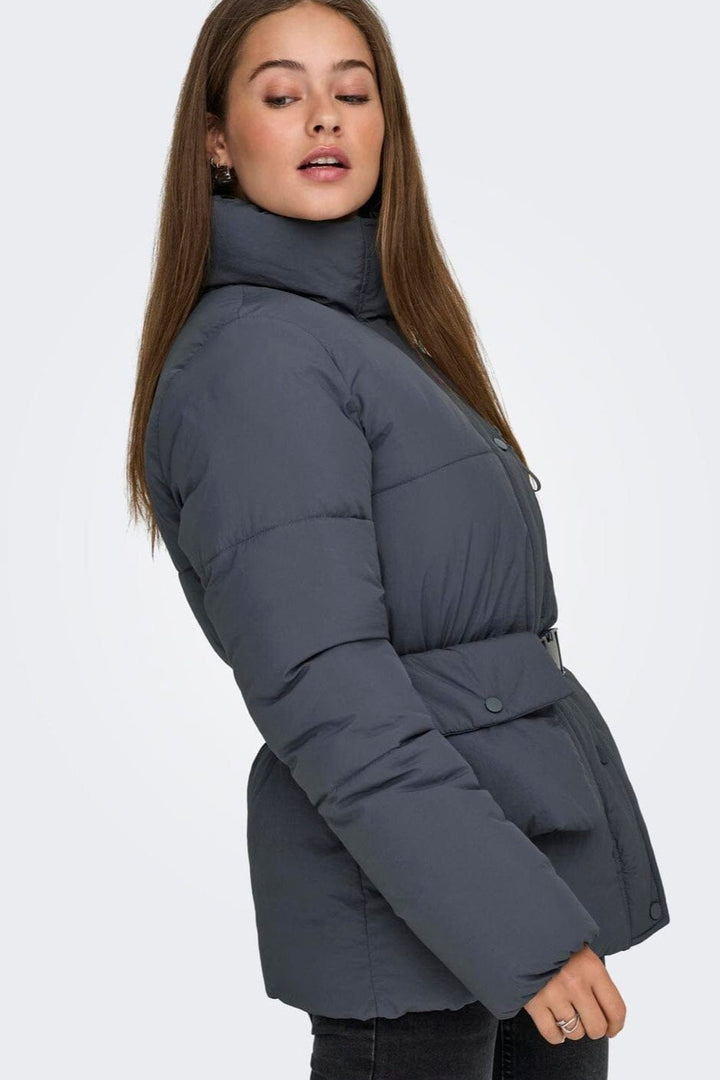 Only - Onlellie Pouch Puffer Jacket - 4851978 Blackened Pearl