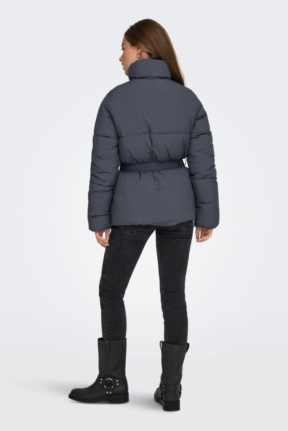 Only - Onlellie Pouch Puffer Jacket - 4851978 Blackened Pearl