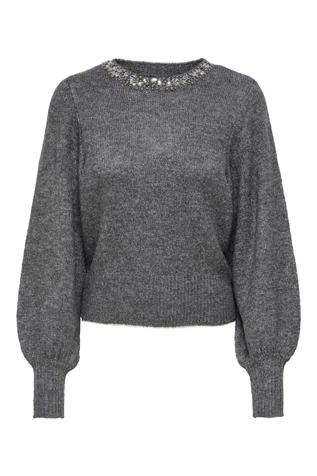 Only - Onlelsa L/S Pullover Knt - 3493202 Medium Grey Melange