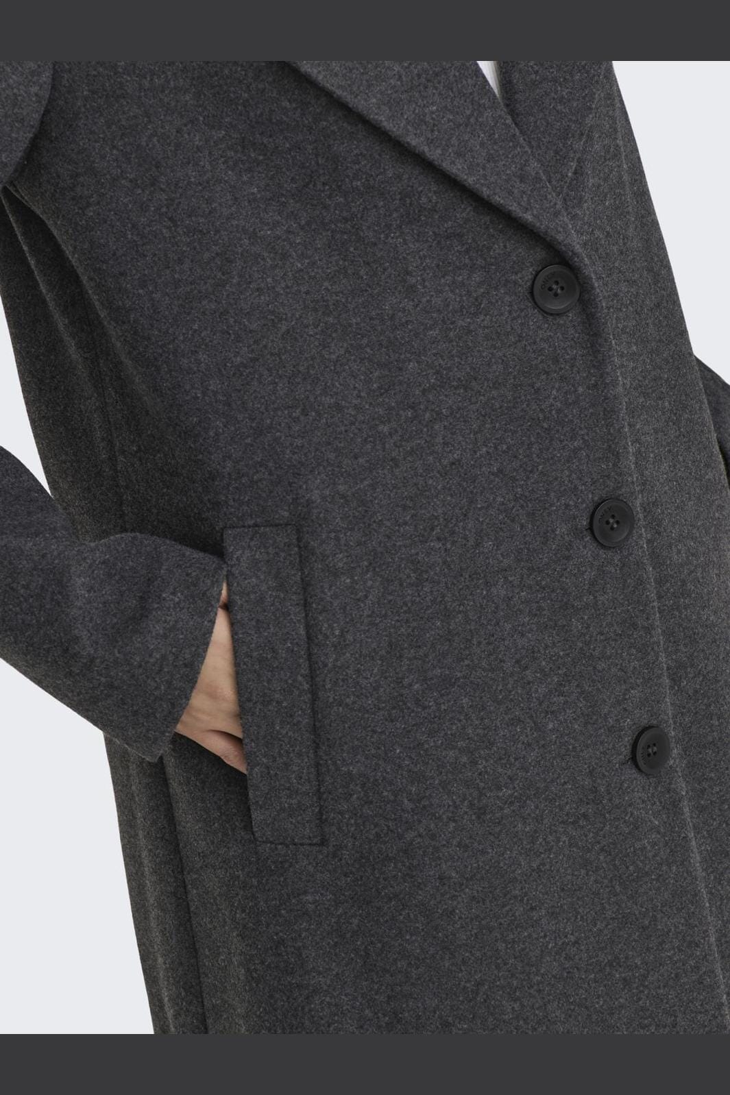 Only - Onlemma Life Reg. Long Coat - 4419727 Dark Grey Melange