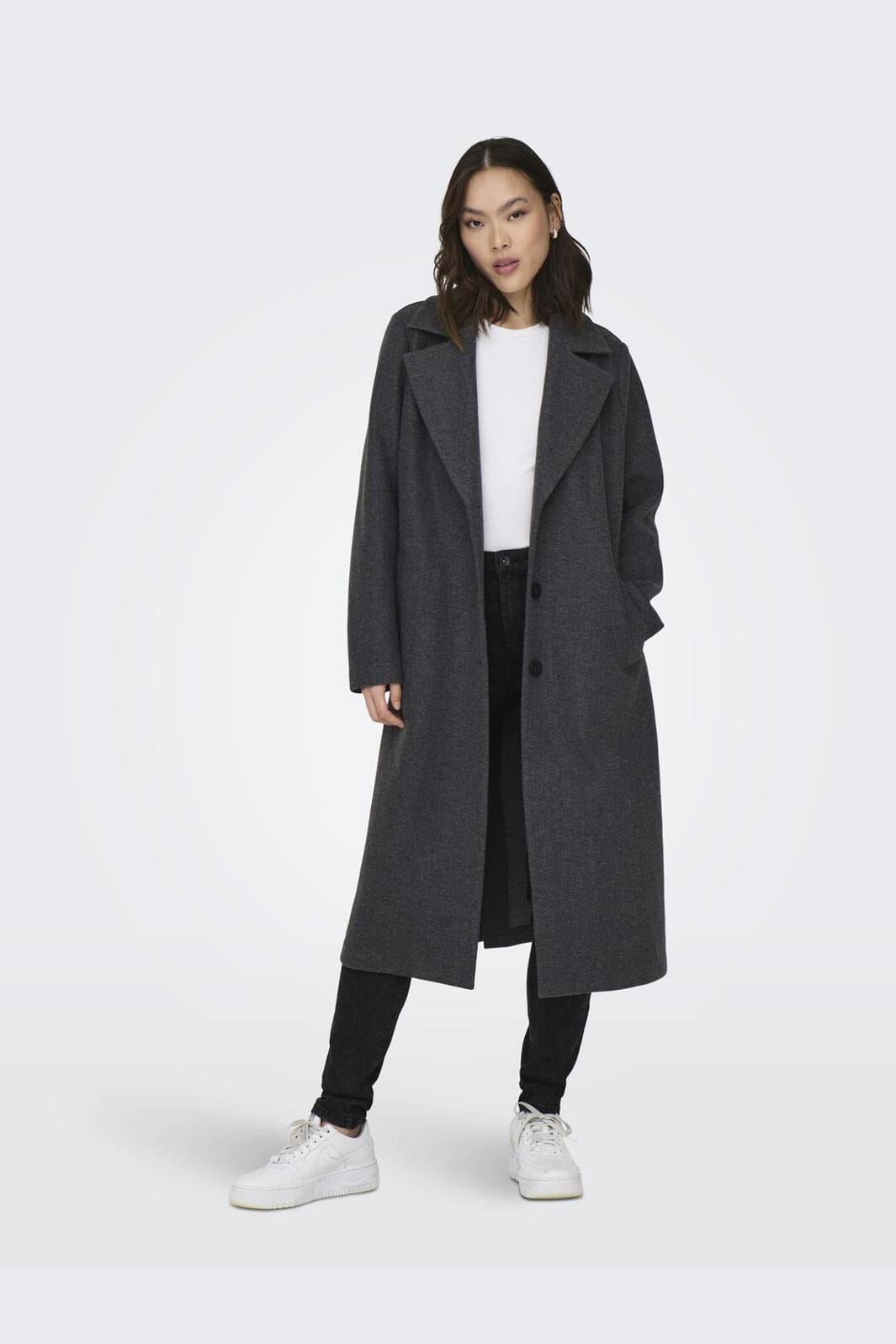 Only - Onlemma Life Reg. Long Coat - 4419727 Dark Grey Melange