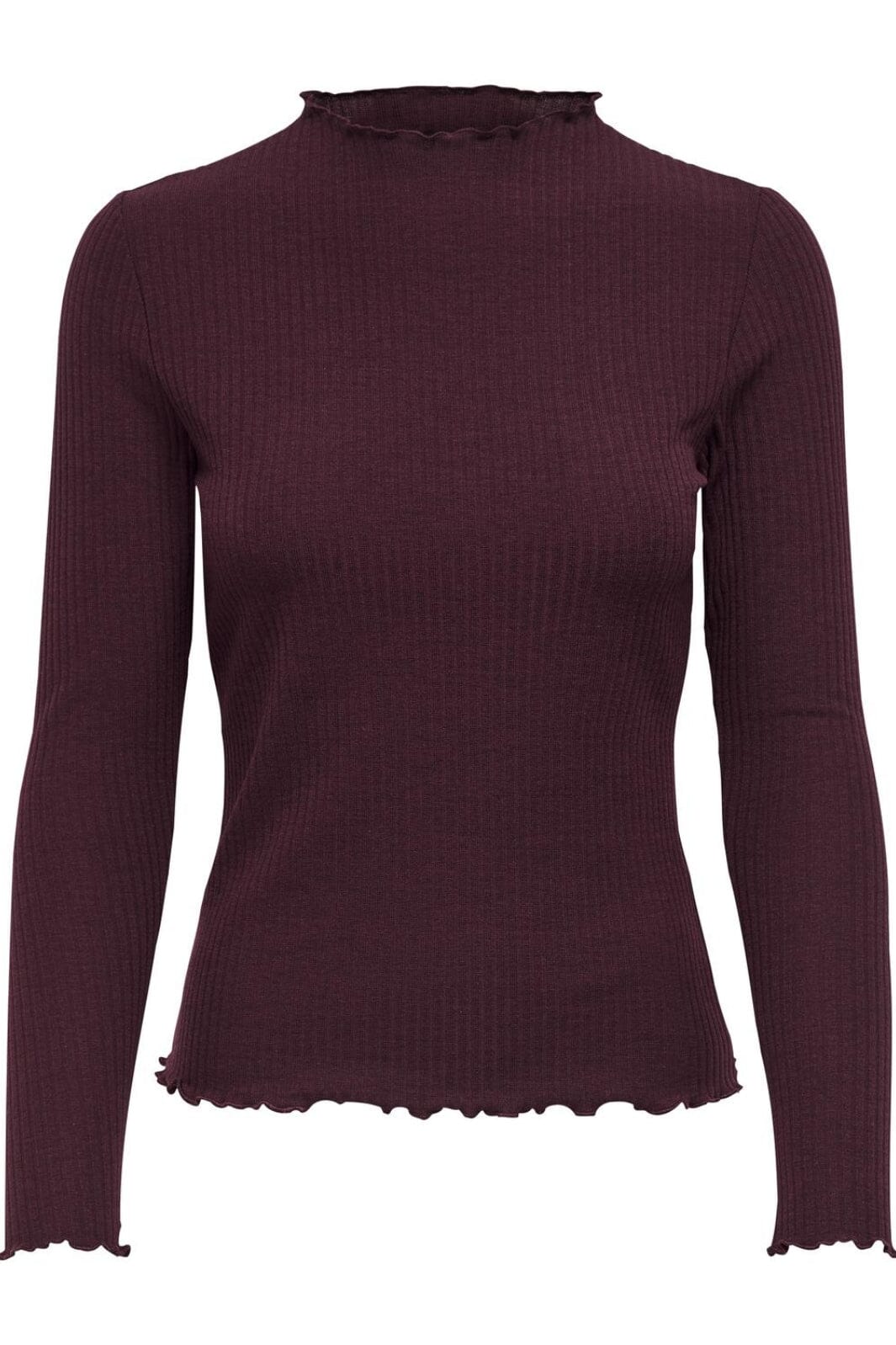 Only - Onlemma L/S High Neck Top - 3437408 Madder Brown