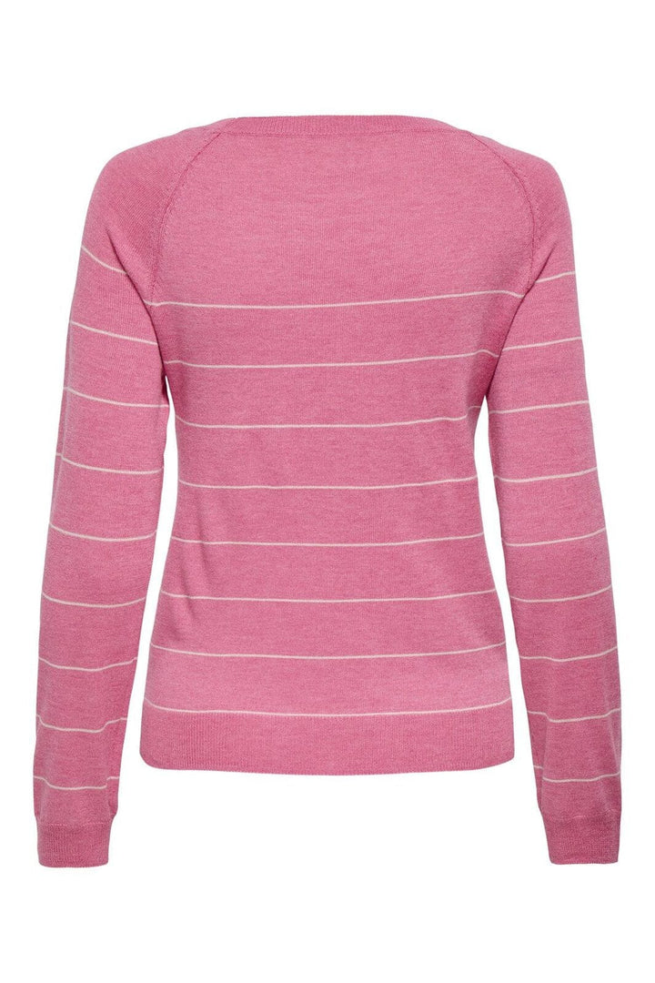 Only - Onlemmi Ls Raglan O-Neck Cc Knt - 4915453 Wild Orchid Mel/Cloud Dancer/Wide
