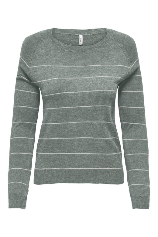 Only - Onlemmi Ls Raglan O-Neck Cc Knt - 4981390 Jadeite Mel/Cloud Dancer/Wide
